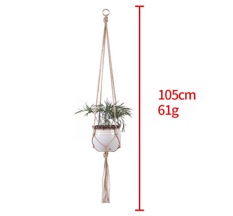 Hand-woven plant hanging basket cotton rope sling basket - Premium Garden from cjdropshipping - Just $7.80! Shop now at Yard Agri Supply