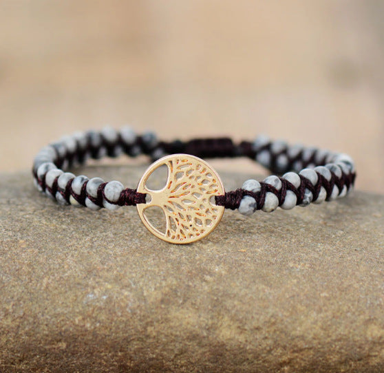 Natural Agate Beads, Hand-woven Yoga Friendship Lover Bracelet - Premium  from Yard Agri Supply - Just $15.69! Shop now at Yard Agri Supply