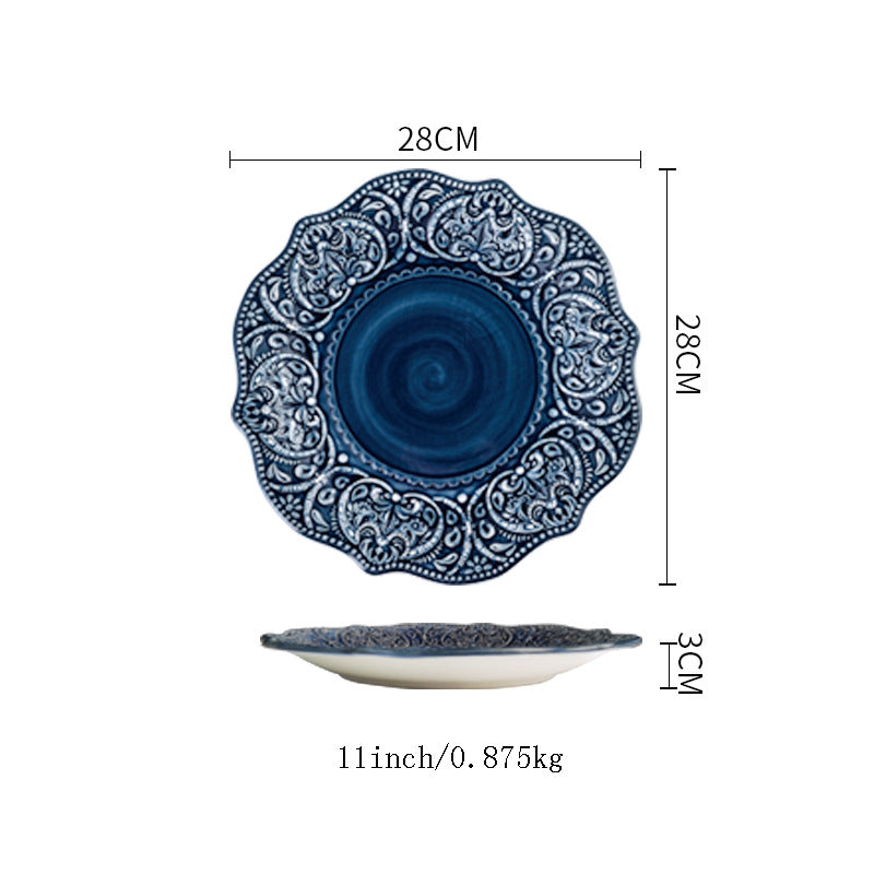 Baroque Dishware Household Bowl Nordic Style Ceramic Set Creative Personality Dishes Petal Ceramic Tableware - Premium home and garden from cjdropshipping - Just $28.70! Shop now at Yard Agri Supply