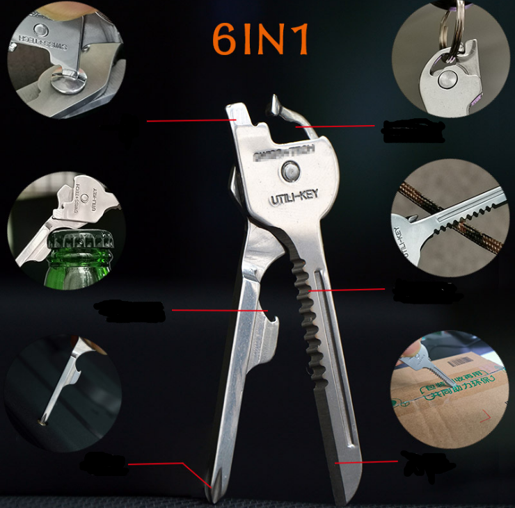 6 In 1 Mini Multifunction Foldable Knife Key Screwdriver Bottle Opener - Premium Garden from cjdropshipping - Just $9.77! Shop now at Yard Agri Supply