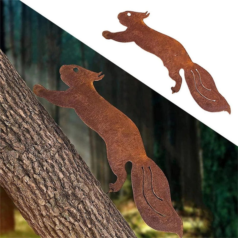 Household Rusty Squirrel Silhouette Screw Insert - Premium Apparel from cjdropshipping - Just $24.01! Shop now at Yard Agri Supply