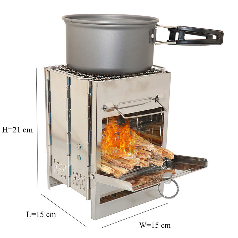 Lightweight Camping Wood Stove Adjustable Folding Wood Stove Burning for Outdoor Cooking Picnic Hunting BBQ Windproof - Premium Sports and outdoors from cjdropshipping - Just $41.29! Shop now at Yard Agri Supply