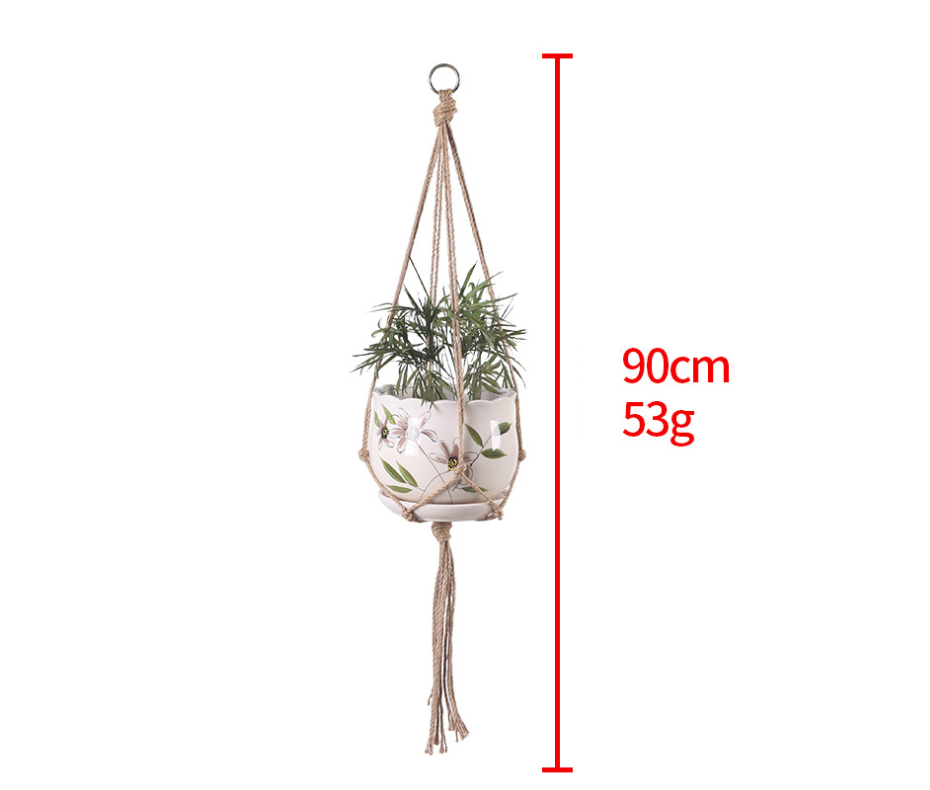 Hand-woven plant hanging basket cotton rope sling basket - Premium Garden from cjdropshipping - Just $7.80! Shop now at Yard Agri Supply