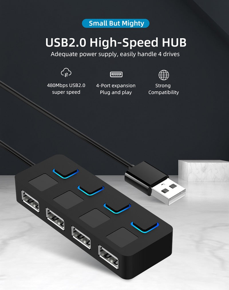 HUB Hub Multi-USB Splitter 4-port Extender - Premium computer and office from cjdropshipping - Just $12.19! Shop now at Yard Agri Supply