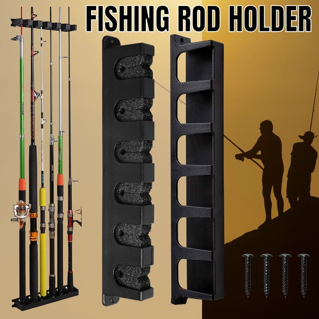 Fishing Rod Rack Vertical Holder Horizontal Wall Mount Boat Pole Stand Storage - Premium Sports and outdoors from cjdropshipping - Just $47.04! Shop now at Yard Agri Supply