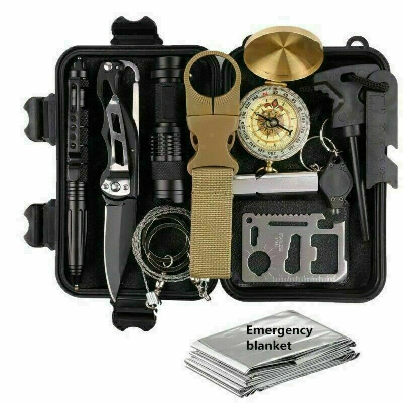 14-In-1 Outdoor Emergency Survival Kit Camping Hiking Tactical Gear Case Set Box - Premium Sports and outdoors from cjdropshipping - Just $44.44! Shop now at Yard Agri Supply