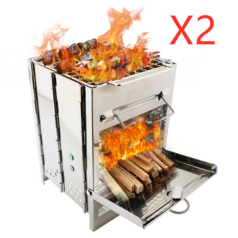 Lightweight Camping Wood Stove Adjustable Folding Wood Stove Burning for Outdoor Cooking Picnic Hunting BBQ Windproof - Premium Sports and outdoors from cjdropshipping - Just $41.29! Shop now at Yard Agri Supply