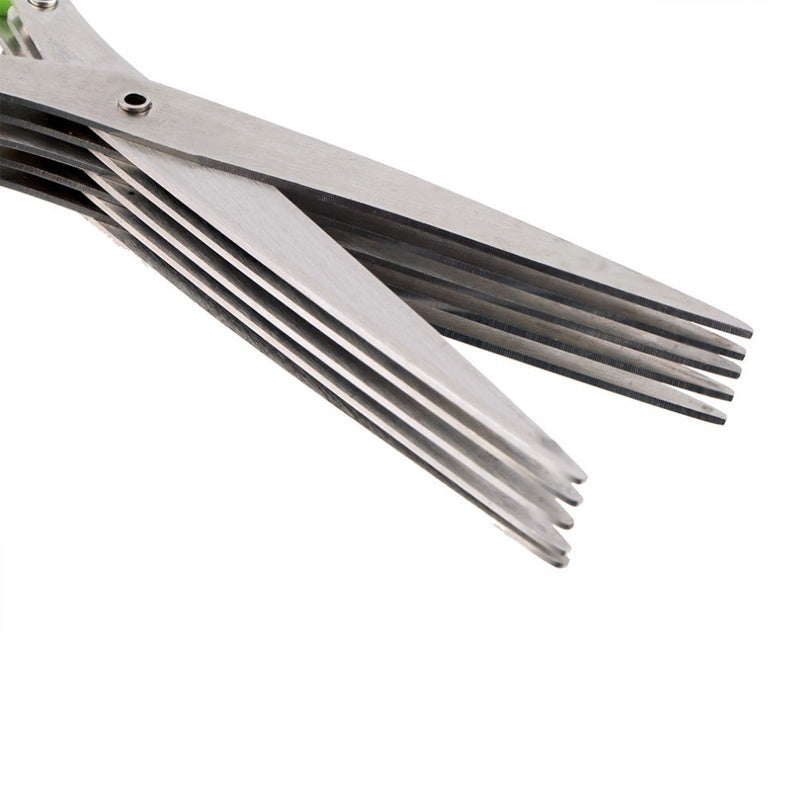 Multifunctional Multi-layer Green Onion Scissors Stainless Steel Onion Cutting Knife Herb Seaweed Spice Scissors Kitchen Scissor Kitchen Gadgets - Premium  from Yard Agri Supply - Just $9.99! Shop now at Yard Agri Supply