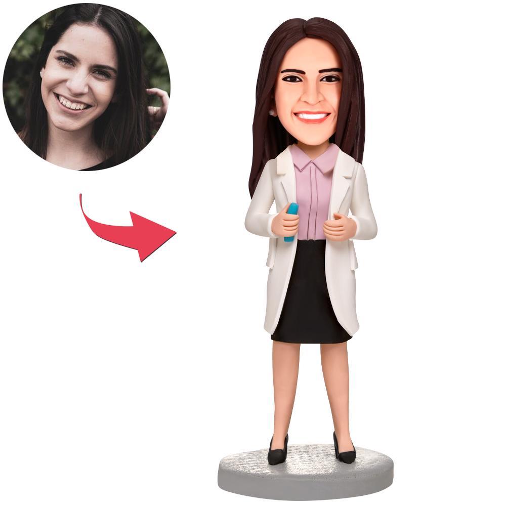 Female Doctor Holding A Needle Personalized Bobble Heads - Premium  from MadeMine - Just $63.89! Shop now at Yard Agri Supply