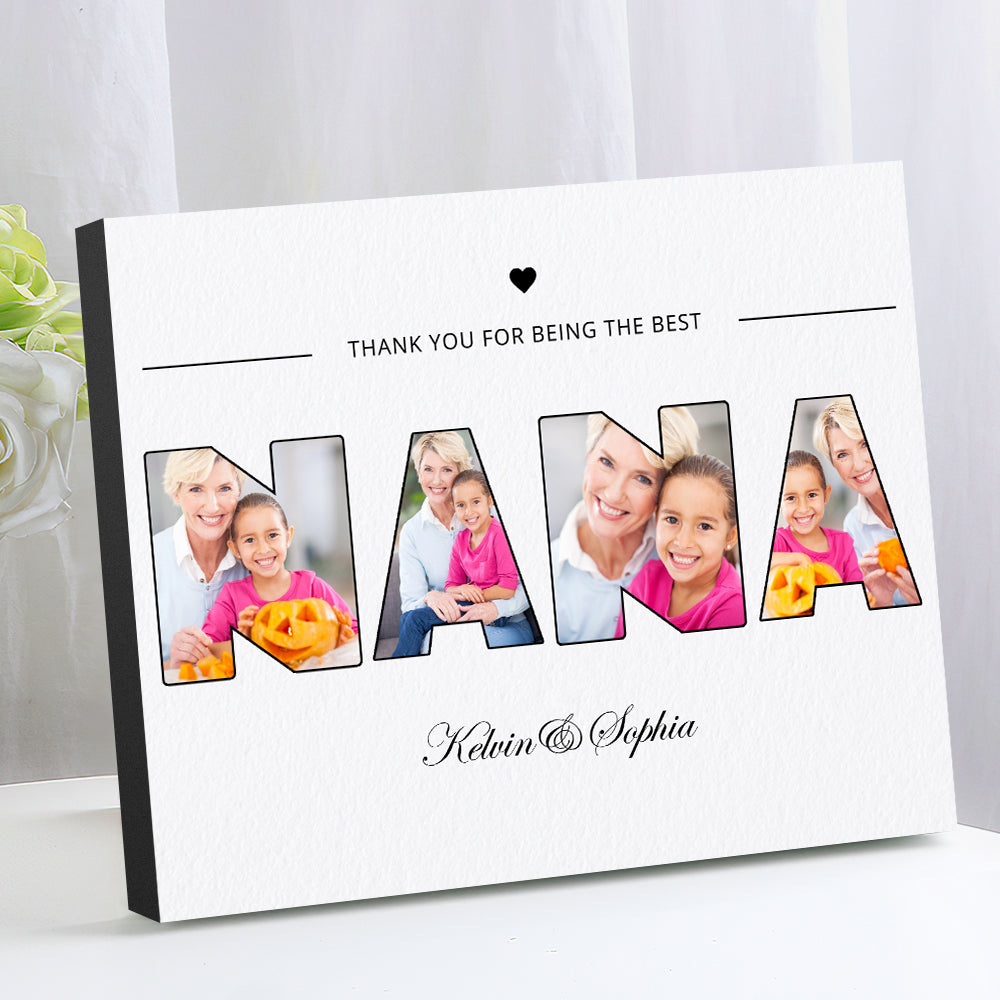 Custom Nana Photo Frame Personalised Letter Photo Collage Frame Gift for Grandma - Premium  from MadeMine - Just $11.70! Shop now at Yard Agri Supply