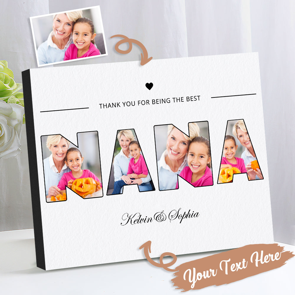 Custom Nana Photo Frame Personalised Letter Photo Collage Frame Gift for Grandma - Premium  from MadeMine - Just $11.70! Shop now at Yard Agri Supply