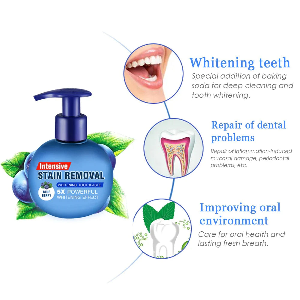 Teeth Whitening Soda Toothpaste Cleaning Stain Removal Fight Bleeding Gums Baking Dental Oral Care Bamboo Electric Toothbrush - Premium  from Yard Agri Supply - Just $12! Shop now at Yard Agri Supply