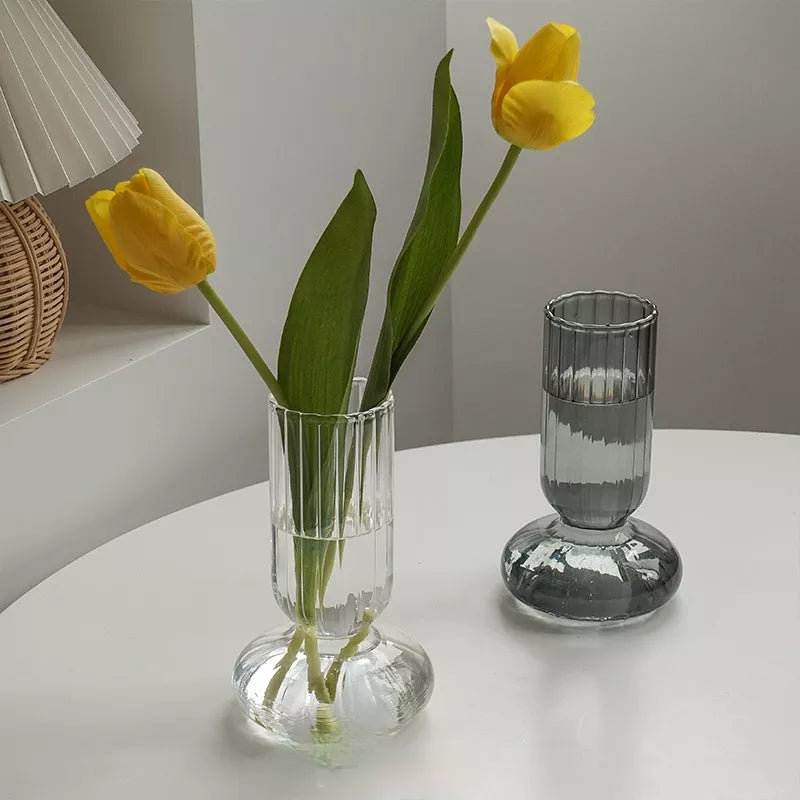 Nordic Minimalist Creative Glass Vase Transparent Waterproof Flower Container Living Room Ornaments Home Decor - Premium  from Yard Agri Supply - Just $21.99! Shop now at Yard Agri Supply