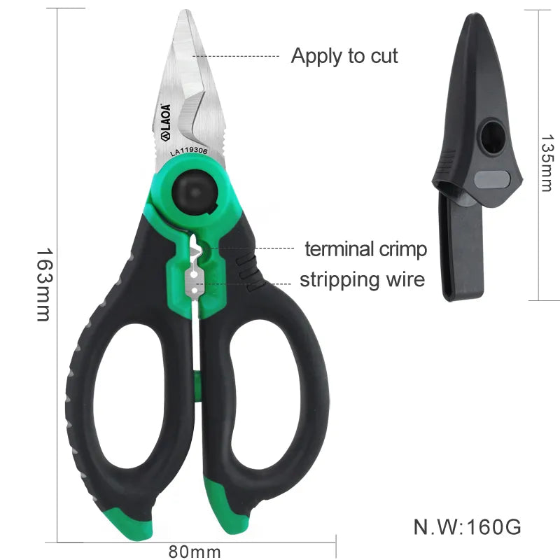 LAOA 5.5 Inch Stainless Scissors Household Shears Tools Electrician Scissors Stripping Wire Tools Cut Wires - Premium  from Yard Agri Supply - Just $38.95! Shop now at Yard Agri Supply