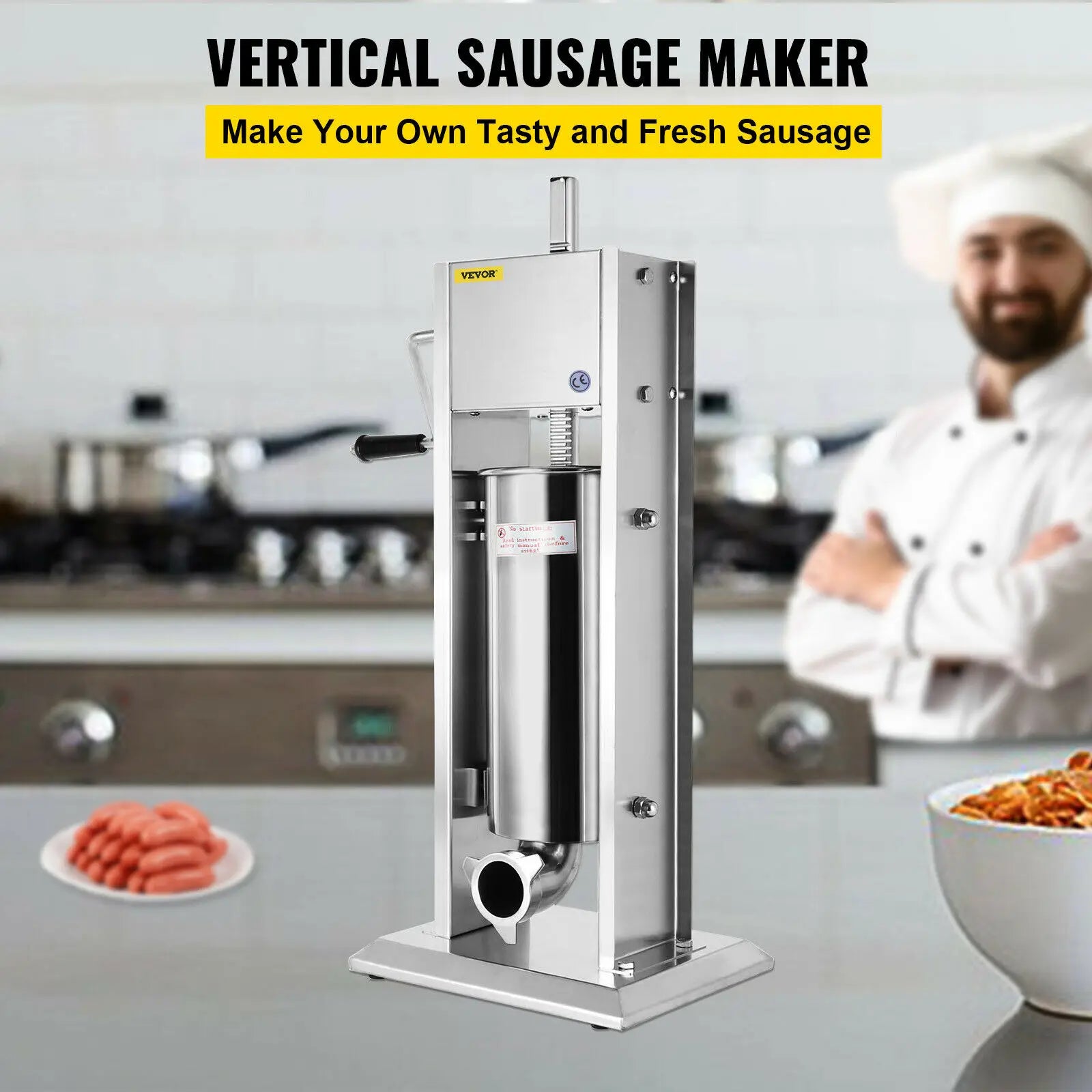 VEVOR 3L 5L 7L 10L 15L Vertical Sausage Stuffer Food Processors 5 Filling Nozzles Kitchen Accessories Home Appliance for Hot Dog - Premium  from Yard Agri Supply - Just $293.95! Shop now at Yard Agri Supply