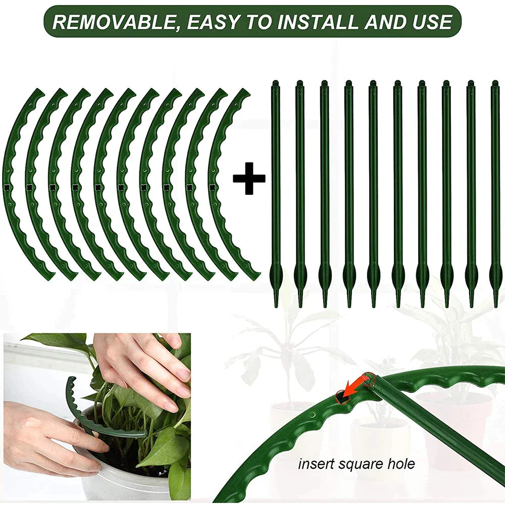 2/4/6pc Plastic Plant Support Pile Stand For Flowers Greenhouse Arrangement Rod Holder Orchard Garden Bonsai Tool Invernadero - Premium  from Yard Agri Supply - Just $3.95! Shop now at Yard Agri Supply