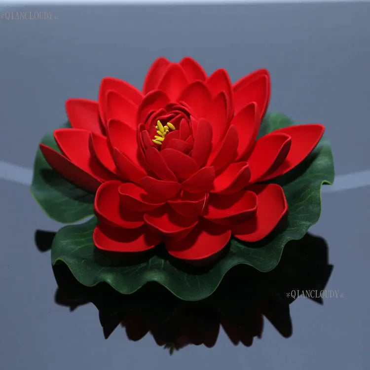 Retail Artificial fake 17CM Foam Lotus leaf Lily flowers Water Floating wedding Garden pond flowers waterproof decoration B12 - Premium  from Yard Agri Supply - Just $3.95! Shop now at Yard Agri Supply