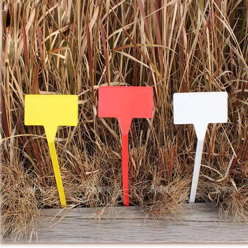 50PCS Garden Ornament 30CM Hight Plastic Plant Markers T-type Upturned Tags Inclined Plane Marker Nursery Signs Labels Herbs - Premium  from Yard Agri Supply - Just $47.95! Shop now at Yard Agri Supply