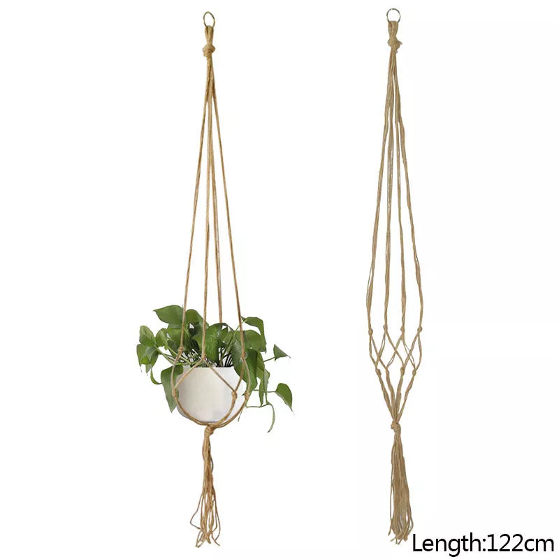 Macrame Handmade Plant Hanger Baskets Flower Pots Holder Balcony Hanging Decoration Knotted Lifting Rope Home Garden Supplies - Premium  from Yard Agri Supply - Just $7.95! Shop now at Yard Agri Supply