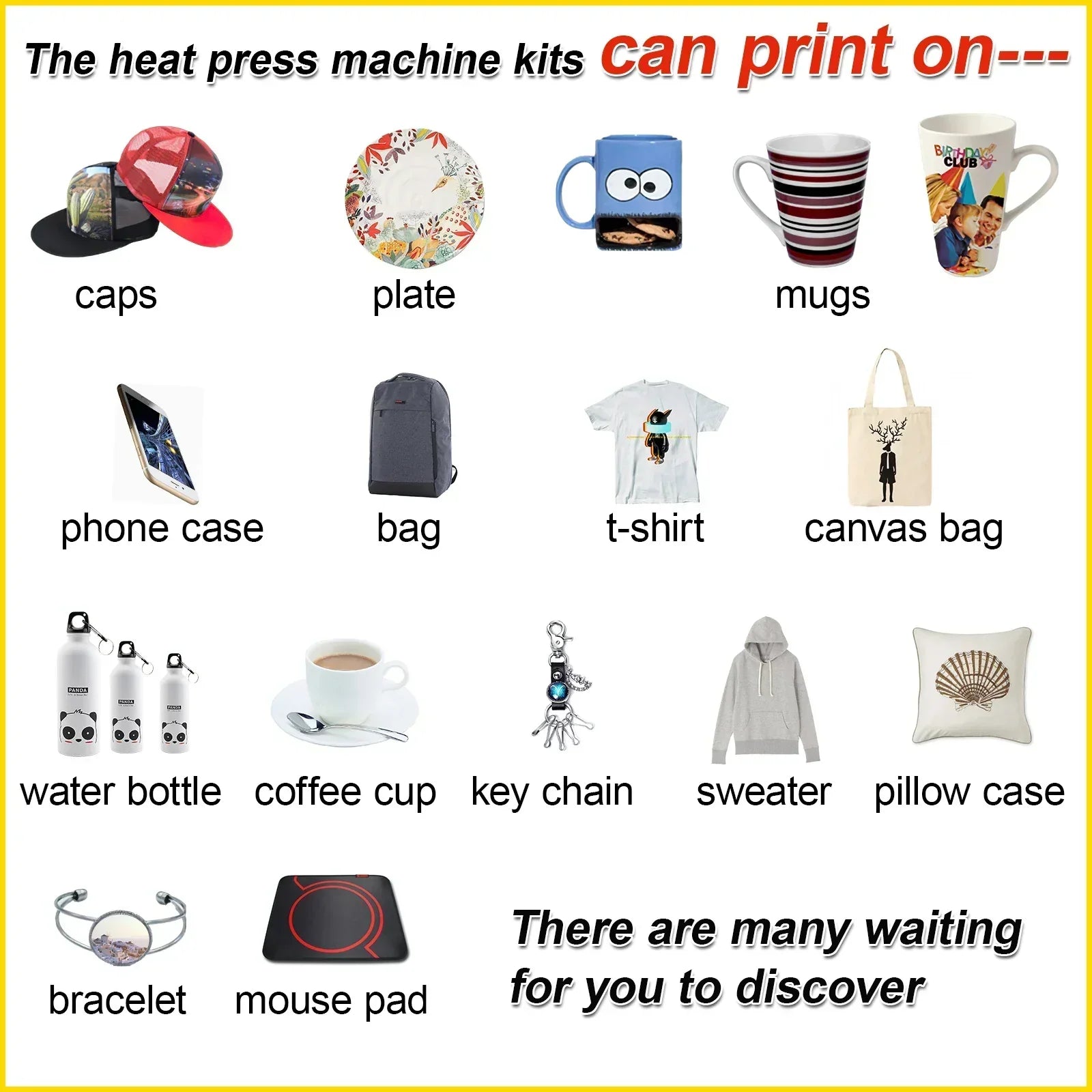 VEVOR 15x15 Inch 5 6 8 in 1 Combo Heat Press Swing Away Transfer Sublimation Printer Machine for Cap Mug Ceramic Plate T-Shirt - Premium  from dser - Just $554.95! Shop now at Yard Agri Supply