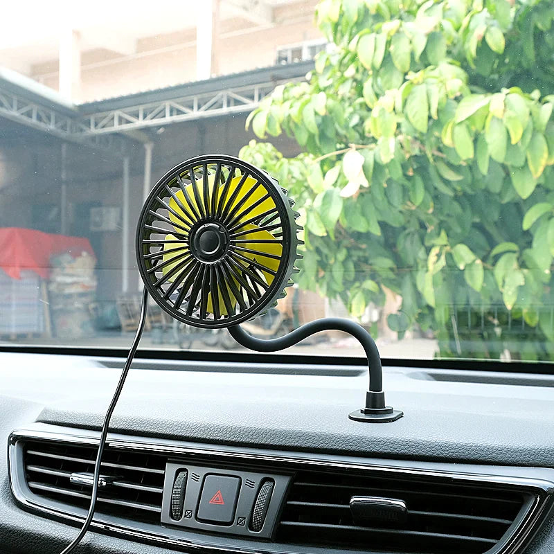 Car-Carrying Electric Fan 12V Powerful Refrigeration Car Air Conditioning Cooling Car Rear Seat Back USB Small Fan - Premium  from Yard Agri Supply - Just $12.95! Shop now at Yard Agri Supply