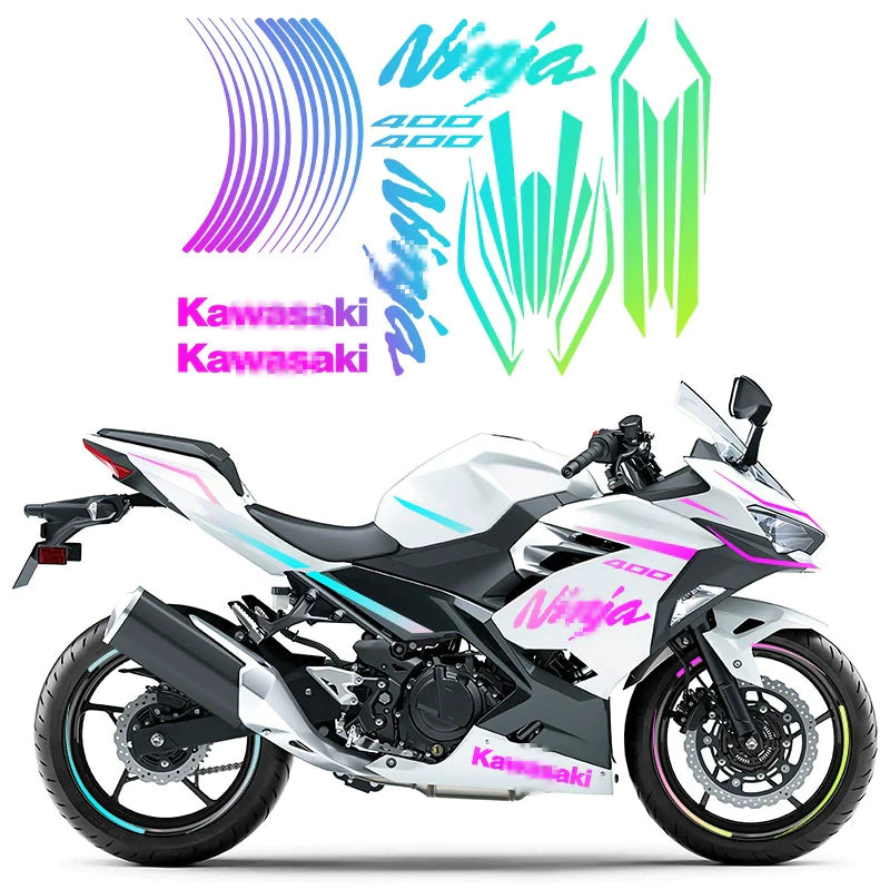 Kawasaki Ninja400 Restoration Stickers for Entire Car Body Car Body Sticker Waterproof Motorcycle Decals Motorcycle Claw Stickers Latte Art - Premium  from Yard Agri Supply - Just $11.99! Shop now at Yard Agri Supply