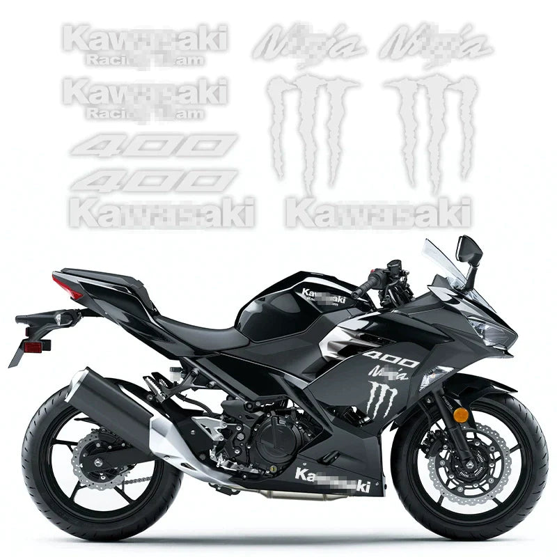 Kawasaki Ninja400 Restoration Stickers for Entire Car Body Car Body Sticker Waterproof Motorcycle Decals Motorcycle Claw Stickers Latte Art - Premium  from Yard Agri Supply - Just $16.95! Shop now at Yard Agri Supply