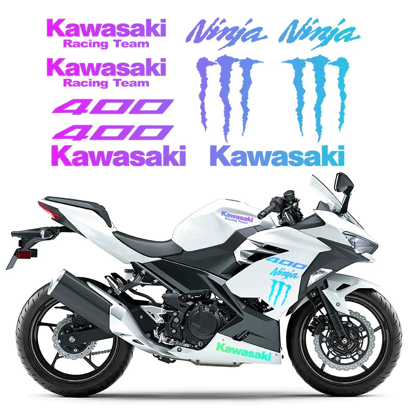 Kawasaki Ninja400 Restoration Stickers for Entire Car Body Car Body Sticker Waterproof Motorcycle Decals Motorcycle Claw Stickers Latte Art - Premium  from Yard Agri Supply - Just $16.95! Shop now at Yard Agri Supply