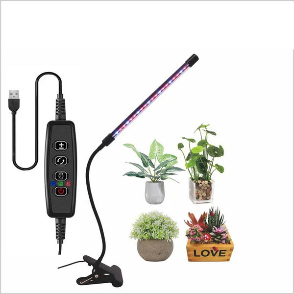 USB LED Plant Grow Light Indoor Garden 10 Dimmable Levels Grow Light Full Spectrum Timer Setting Hydroponic Greenhouse 3H/9H/12H - Premium  from dser - Just $24.95! Shop now at Yard Agri Supply