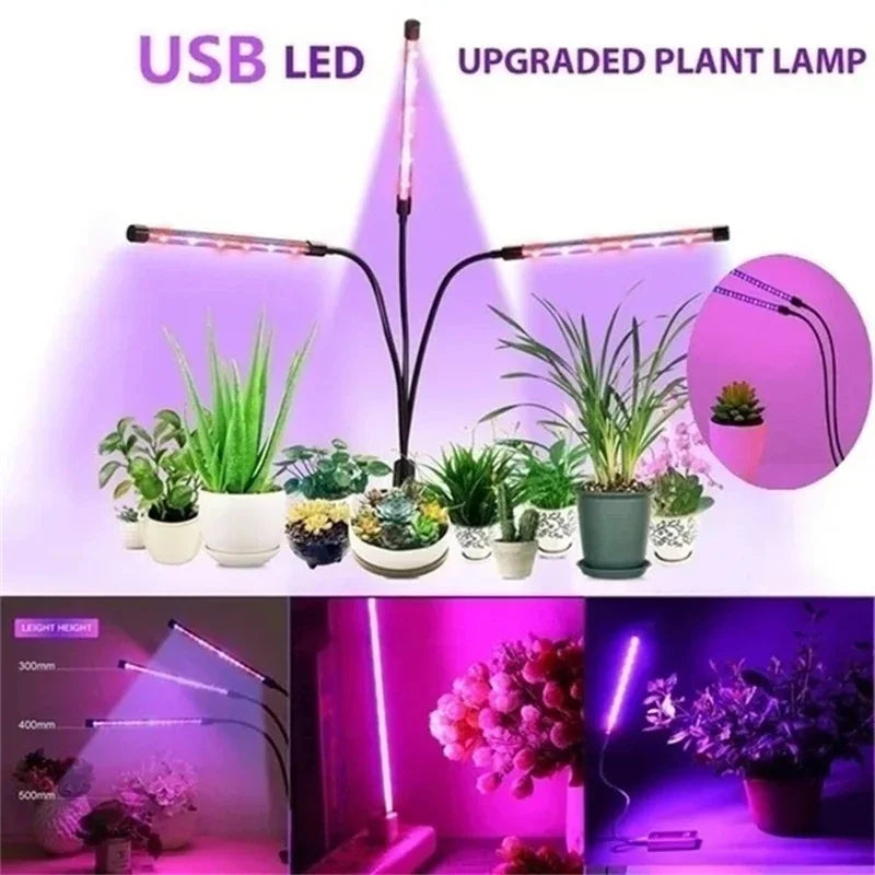 USB LED Plant Grow Light Indoor Garden 10 Dimmable Levels Grow Light Full Spectrum Timer Setting Hydroponic Greenhouse 3H/9H/12H - Premium  from dser - Just $24.95! Shop now at Yard Agri Supply