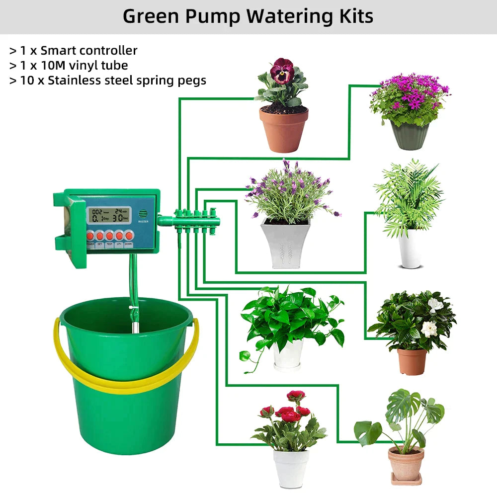 Automatic Micro Home  Drip Irrigation Watering Kits System Sprinkler with Smart Controller for Garden,Bonsai Indoor Use #22018 - Premium  from Yard Agri Supply - Just $33.95! Shop now at Yard Agri Supply