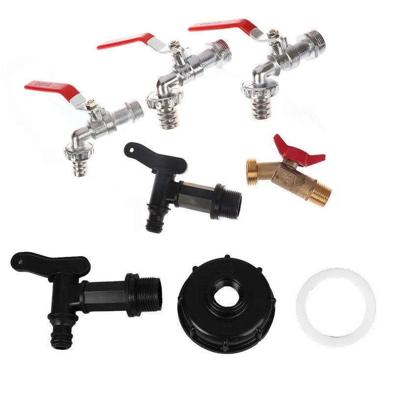 Tank Tap Adapter S60X6 Coarse Thread Garden Quick Connect Faucet Alloy Tank Tap 1000 Liter Ibc Tank Accessory Valve Fitting Set - Premium  from Yard Agri Supply - Just $4.95! Shop now at Yard Agri Supply