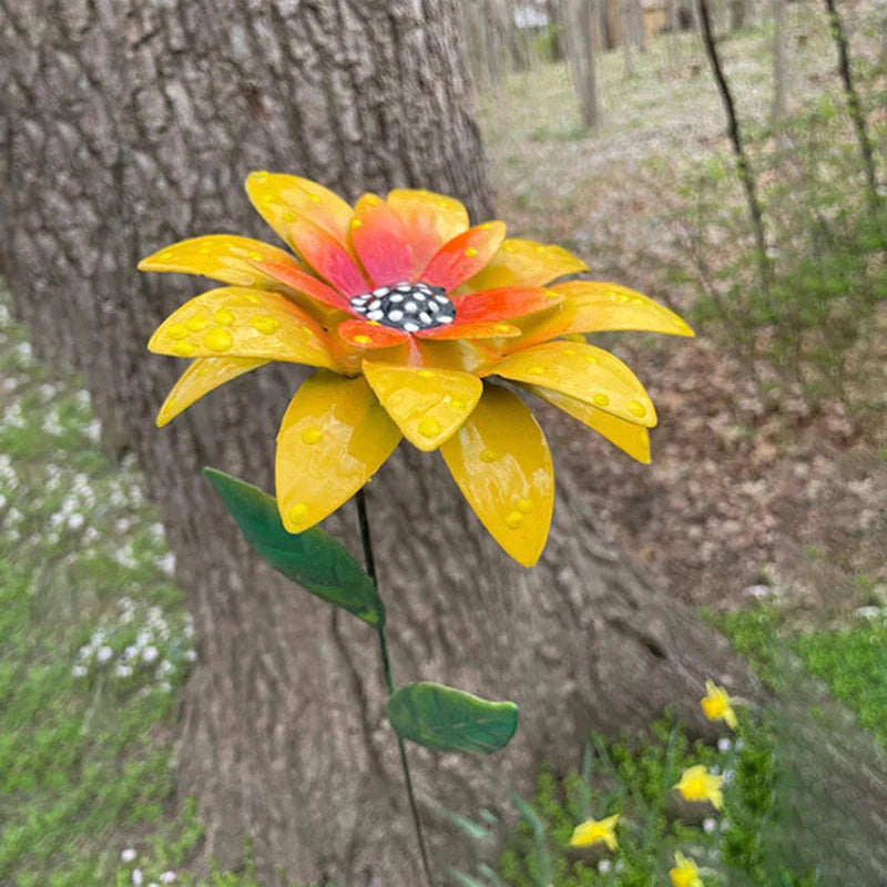 1PC Metal Flowers Garden Stakes Indoor Outdoor Crafts Rustproof Metal Iron Yard Art Lawn Decoration 8 Colors - Premium  from dser - Just $7.95! Shop now at Yard Agri Supply
