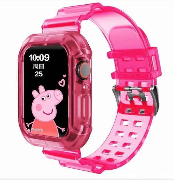 silicone Strap for Apple Watch 8 Band 45MM 41 42 mm 40 44 38mm Transparent Correa Sport loop wrist Iwatch Series 8 7 6 se 5 4 3 - Premium  from Yard Agri Supply - Just $3.15! Shop now at Yard Agri Supply