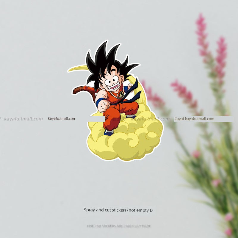 Dragon Ball Monkey King Bumper Stickers TikTok Red Car Window Glass Decorative Sticker Cartoon Animation Two-Dimensional Motorcycle Painting - Premium  from Yard Agri Supply - Just $2.95! Shop now at Yard Agri Supply