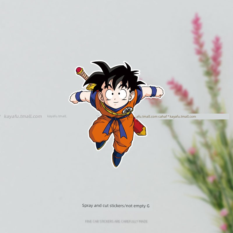 Dragon Ball Monkey King Bumper Stickers TikTok Red Car Window Glass Decorative Sticker Cartoon Animation Two-Dimensional Motorcycle Painting - Premium  from Yard Agri Supply - Just $2.95! Shop now at Yard Agri Supply