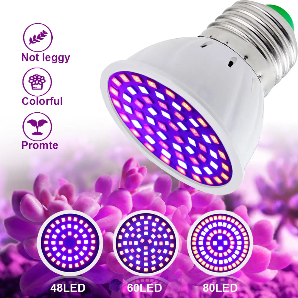 LED grow light Hydroponic Growth Light E27 Led Grow Bulb Full Spectrum 220V UV Lamp Plant Flower Seedling High quality - Premium  from dser - Just $3.95! Shop now at Yard Agri Supply
