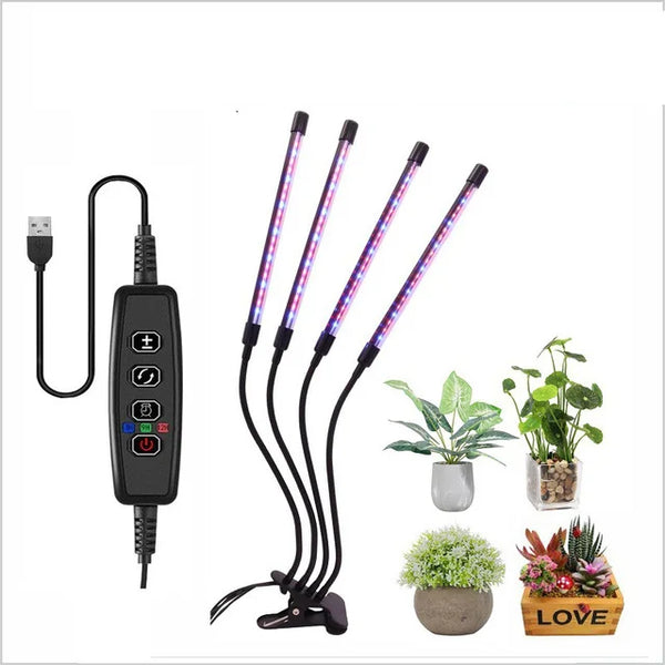 USB LED Plant Grow Light Indoor Garden 10 Dimmable Levels Grow Light Full Spectrum Timer Setting Hydroponic Greenhouse 3H/9H/12H - Premium  from dser - Just $24.95! Shop now at Yard Agri Supply