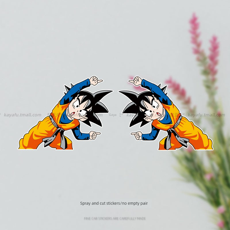Dragon Ball Monkey King Bumper Stickers TikTok Red Car Window Glass Decorative Sticker Cartoon Animation Two-Dimensional Motorcycle Painting - Premium  from Yard Agri Supply - Just $1.99! Shop now at Yard Agri Supply