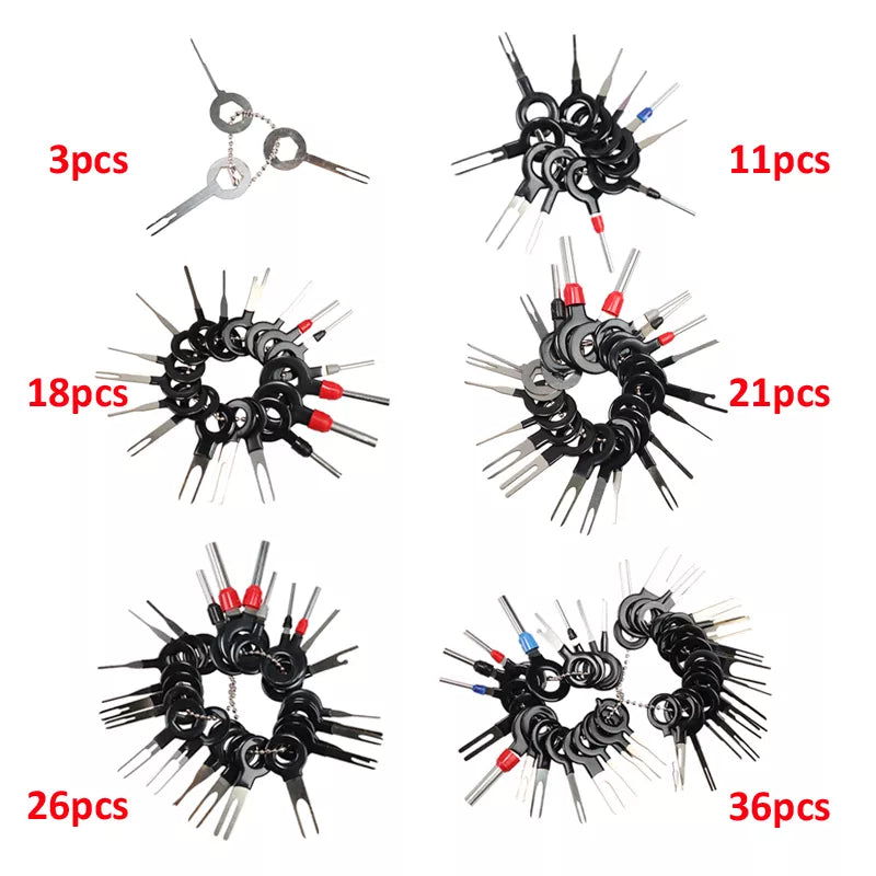 11/18/26Pcs Car Terminal Removal Repair Tools Electrical Wiring Crimp Connector Pin Extractor Kit Keys Automotive Plug Pullers - Premium  from Yard Agri Supply - Just $4.95! Shop now at Yard Agri Supply