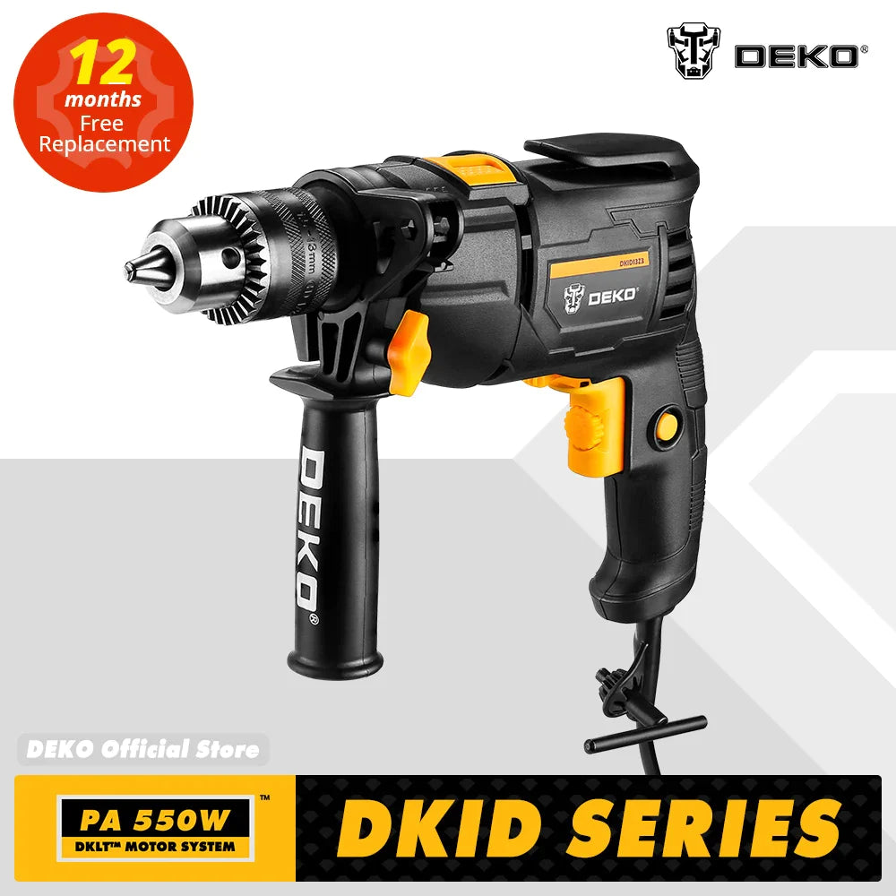DEKO 220V Electric Screwdriver 2 Functions Electric Rotary Hammer Drill Power Tools Electric Tools(DKIDZ Series) - Premium  from Yard Agri Supply - Just $33.95! Shop now at Yard Agri Supply