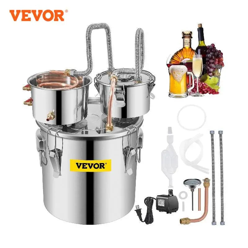 VEVOR 12L 20L 30L Alcohol Distiller Machine Beer Brewing Equipment DIY Wine Moonshine Apparatus Dispenser Kit for Home Appliance - Premium  from Yard Agri Supply - Just $248.95! Shop now at Yard Agri Supply