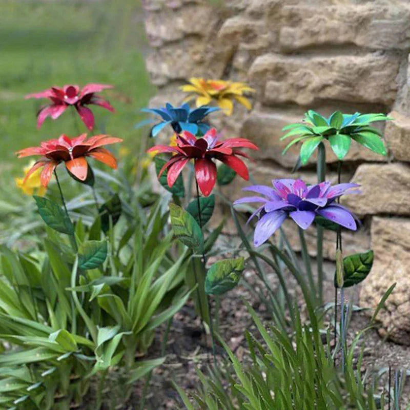 1PC Metal Flowers Garden Stakes Indoor Outdoor Crafts Rustproof Metal Iron Yard Art Lawn Decoration 8 Colors - Premium  from dser - Just $7.95! Shop now at Yard Agri Supply