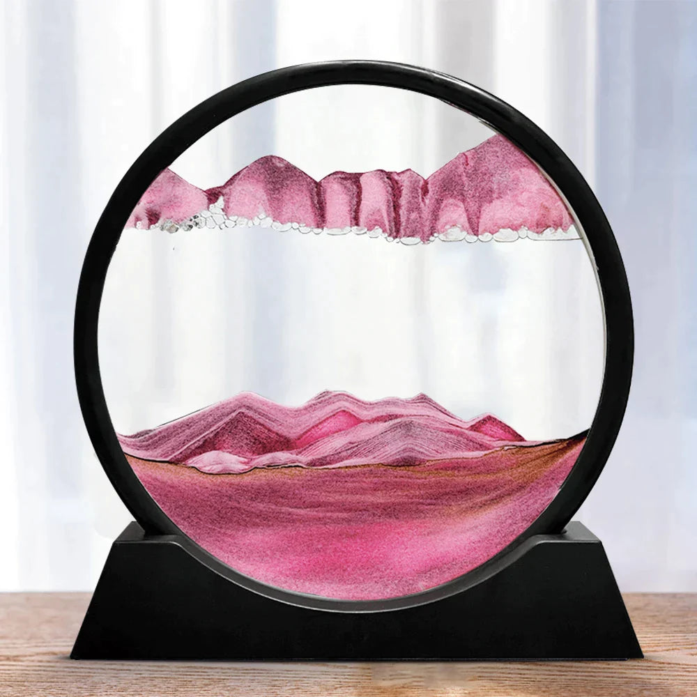 Moving Sand Art Picture Round Glass 3D Hourglass Deep Sea Sandscape In Motion Display Flowing Sand Frame 7/12inch For home Decor - Premium  from Yard Agri Supply - Just $26.95! Shop now at Yard Agri Supply