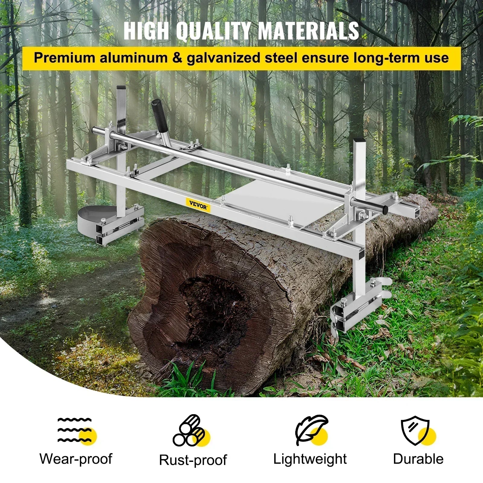 VEVOR Chainsaw Mill Planking Milling 24 36 48 Inch Guide Bar Wood Lumber Cutting Portable Aluminum Steel - Premium  from Yard Agri Supply - Just $176.95! Shop now at Yard Agri Supply