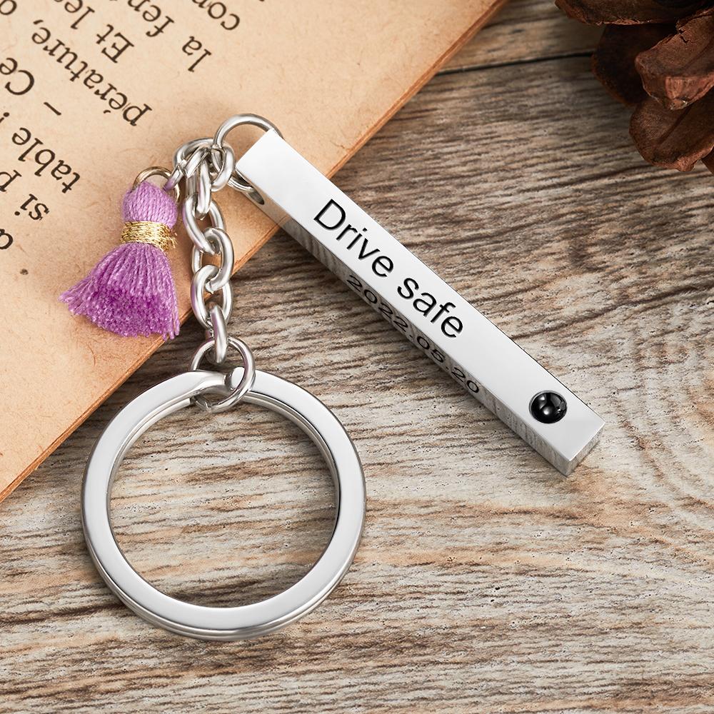 Customized Projection Photo Text Keychain Personalized Anniversary Gift For Men - Premium  from MadeMine - Just $30.90! Shop now at Yard Agri Supply