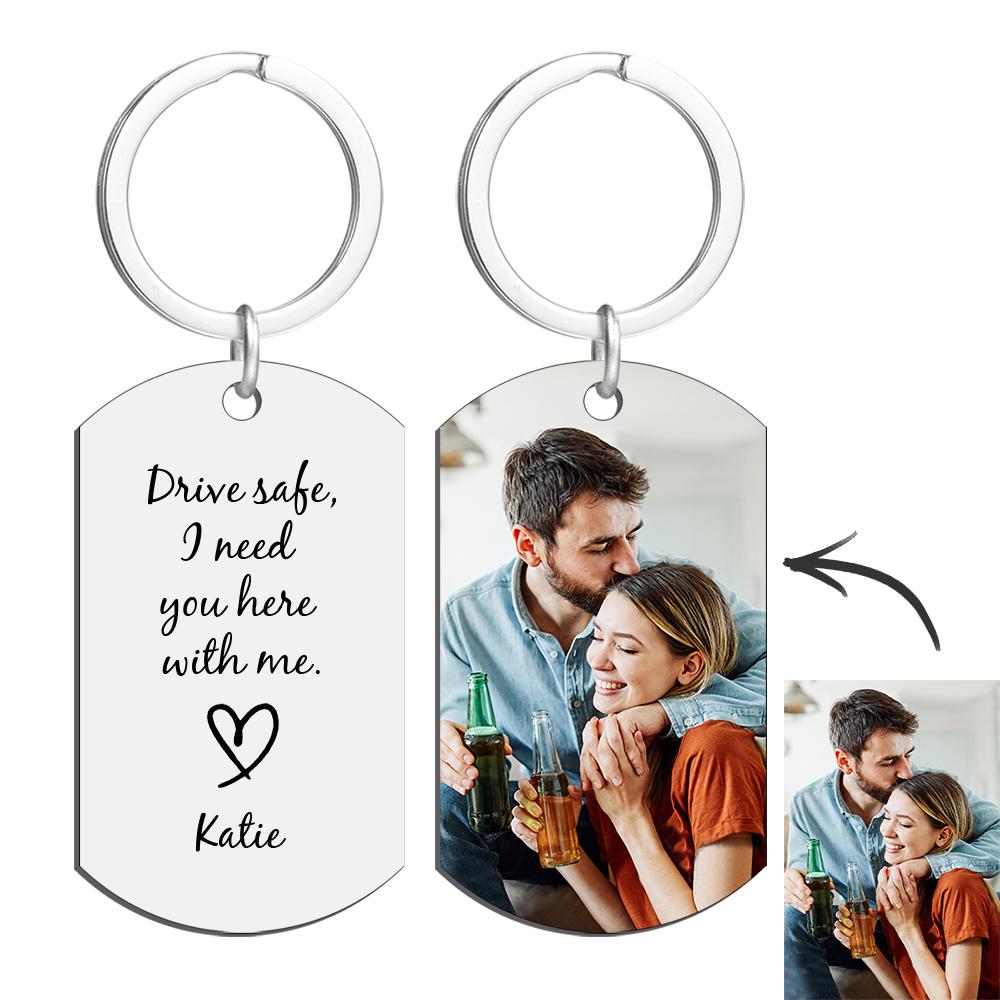 Custom Photo Key Chain Engraved Tag Keychain With Engraving Gifts - Premium  from MadeMine - Just $13.90! Shop now at Yard Agri Supply