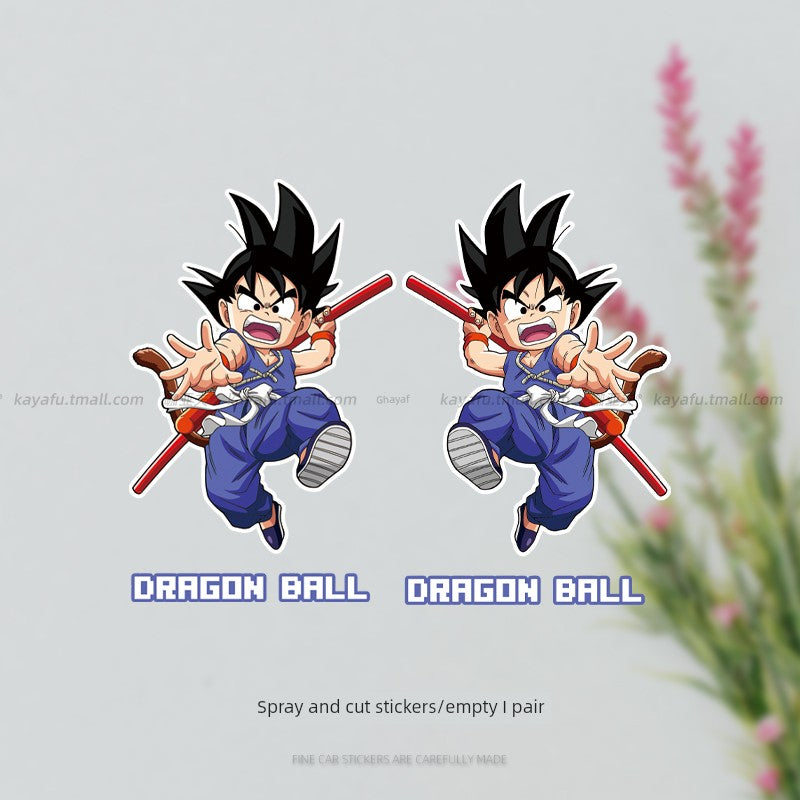 Dragon Ball Monkey King Bumper Stickers TikTok Red Car Window Glass Decorative Sticker Cartoon Animation Two-Dimensional Motorcycle Painting - Premium  from Yard Agri Supply - Just $2.95! Shop now at Yard Agri Supply