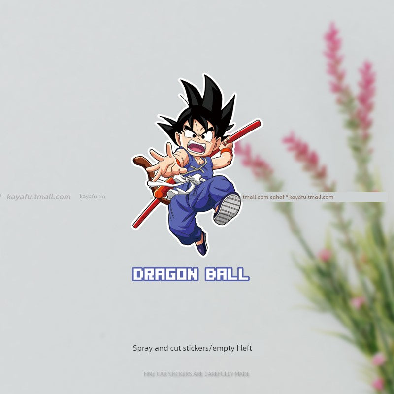 Dragon Ball Monkey King Bumper Stickers TikTok Red Car Window Glass Decorative Sticker Cartoon Animation Two-Dimensional Motorcycle Painting - Premium  from Yard Agri Supply - Just $2.95! Shop now at Yard Agri Supply