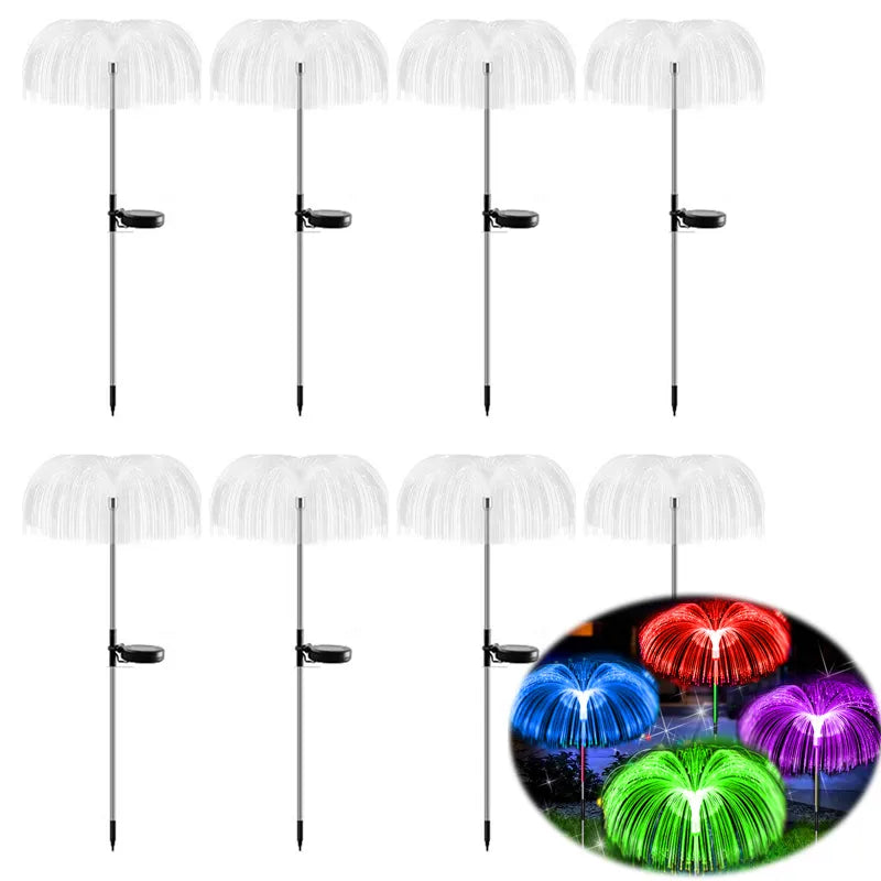 Solar Garden Lights Outdoor Waterproof Fiber Optic Jellyfish Lawn Lights Outdoor Patio Villa Yard Decor - Premium  from Yard Agri Supply - Just $25.95! Shop now at Yard Agri Supply